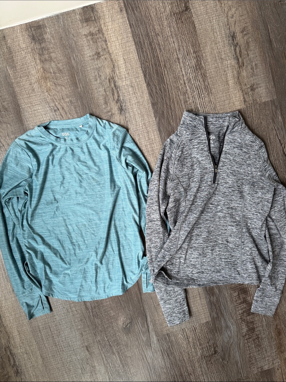 DSG Long Sleeve Tees Set - Teal & Heather Gray